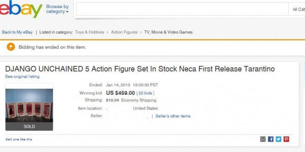 Django Unchained Ebay Auction