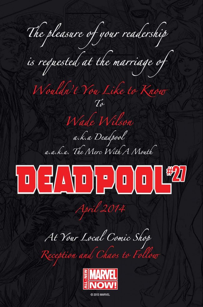Deadpool 27 Wedding Invitation
